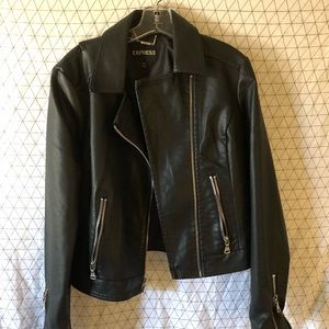 Black leather jacket